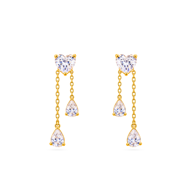 Roselle Heart Earrings