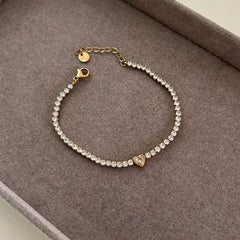 Heart-tennis Bracelet