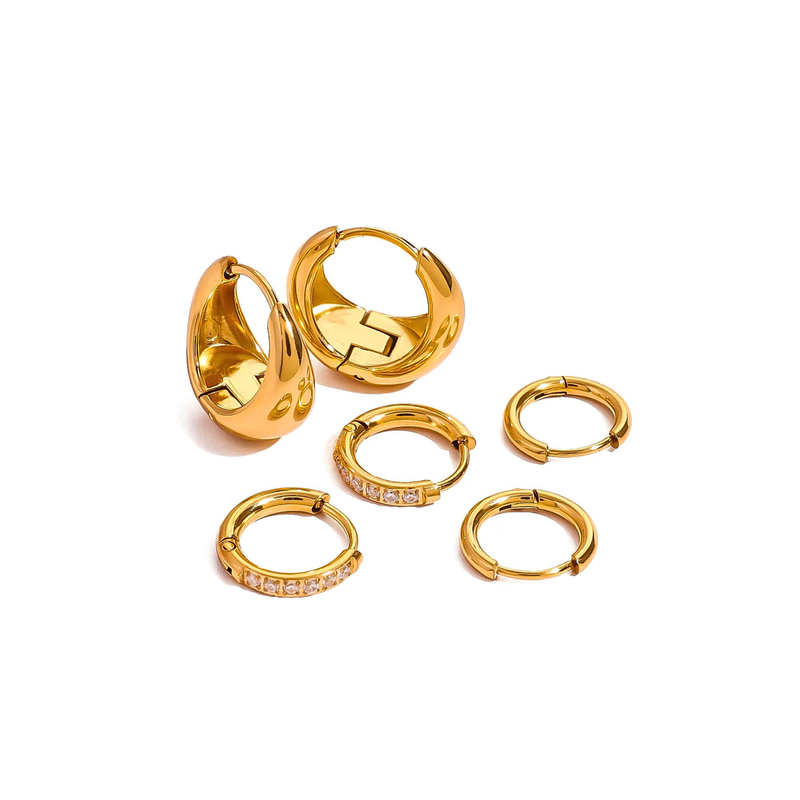Everyday Hoops Stack Earrings(SET OF 3)
