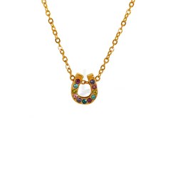 Rainbow Horse-shoe Necklace