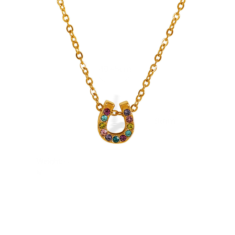 Rainbow Horse-shoe Necklace
