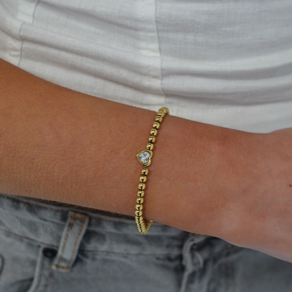 Heart-Bead Bracelet