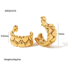 Dome Heart Earrings