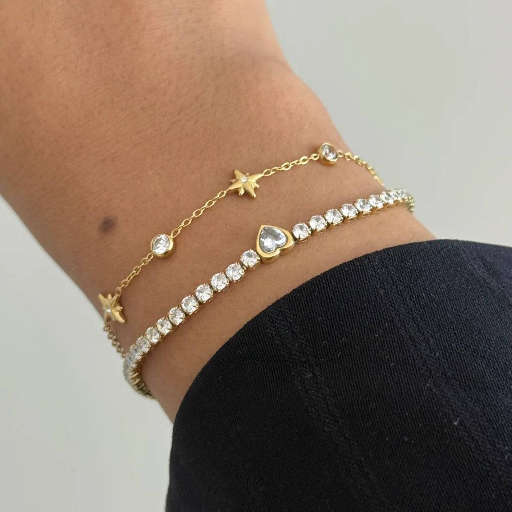 Heart-tennis Bracelet