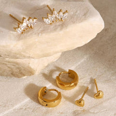 Heart Crush Stack Earrings(SET OF 3)