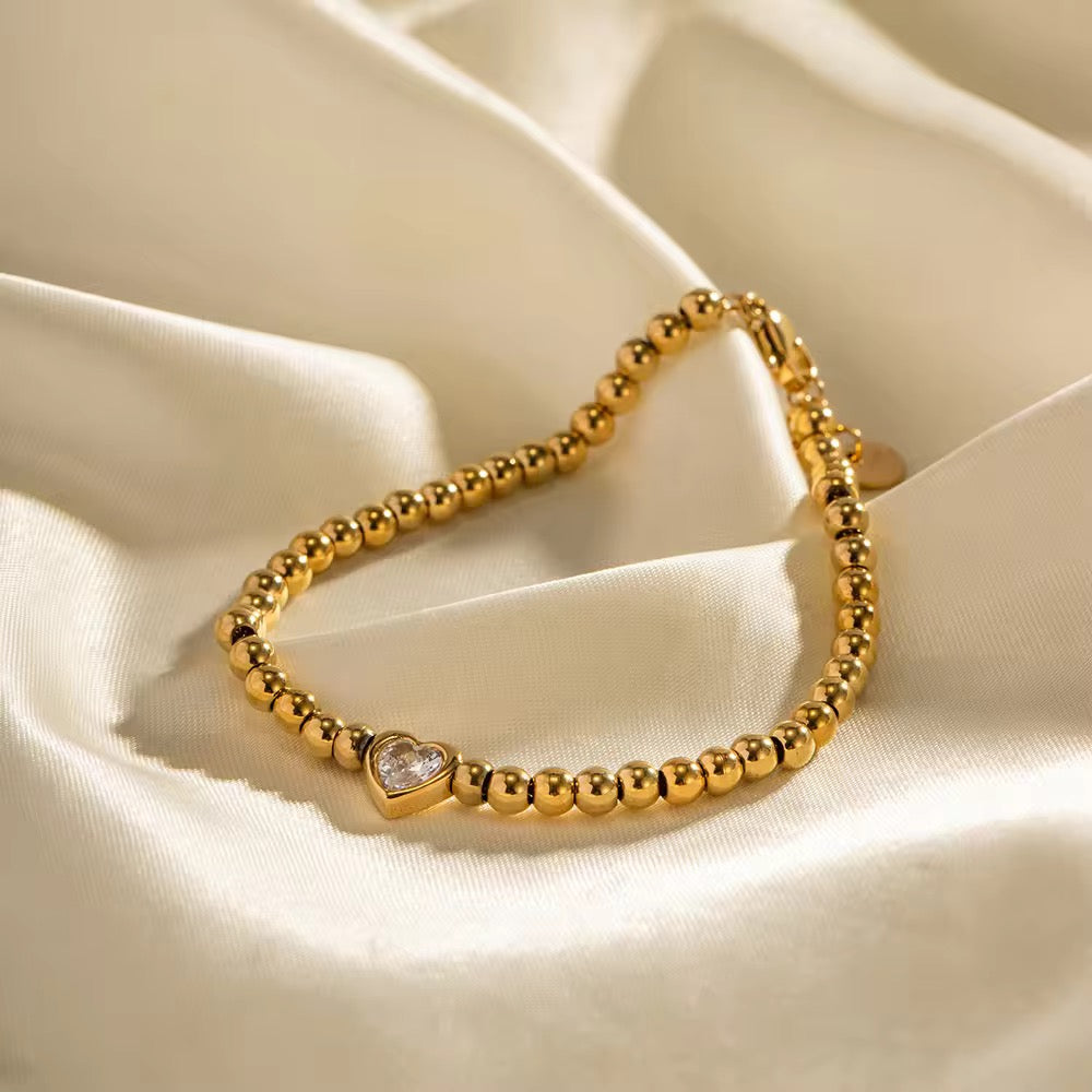 Heart-Bead Bracelet