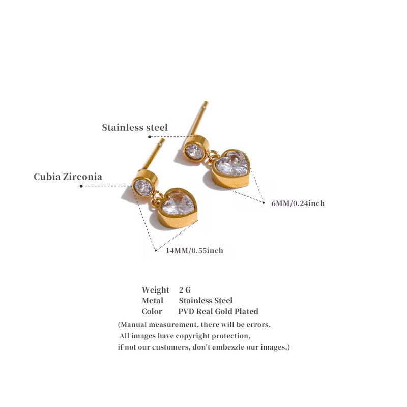 Petite Heart Studs