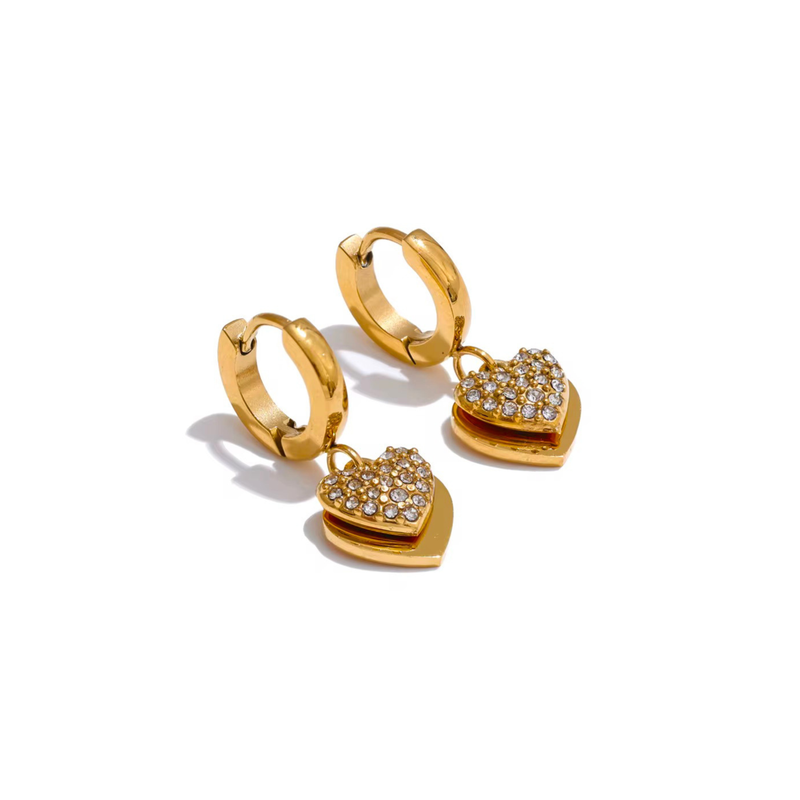 Heart Stack Earrings