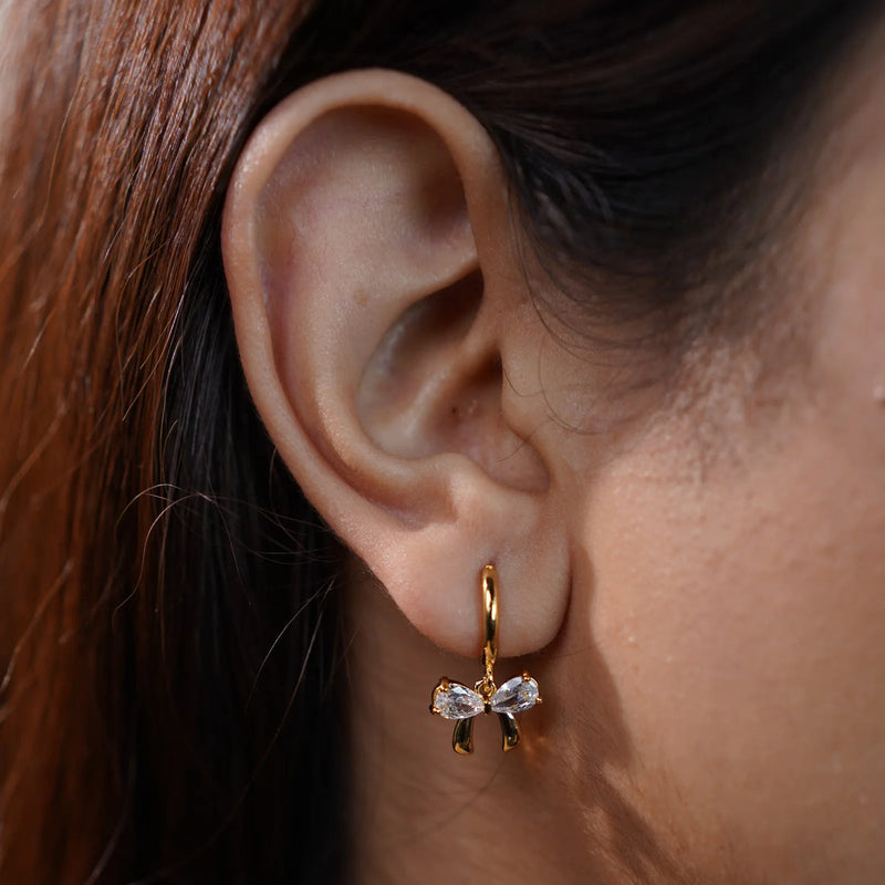 Crystal Bow Earrings
