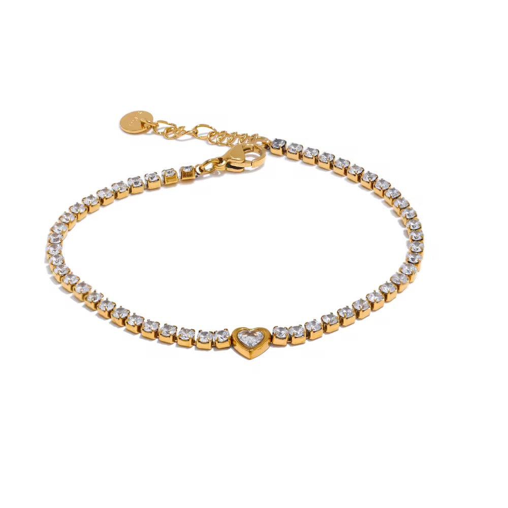 Heart-tennis Bracelet