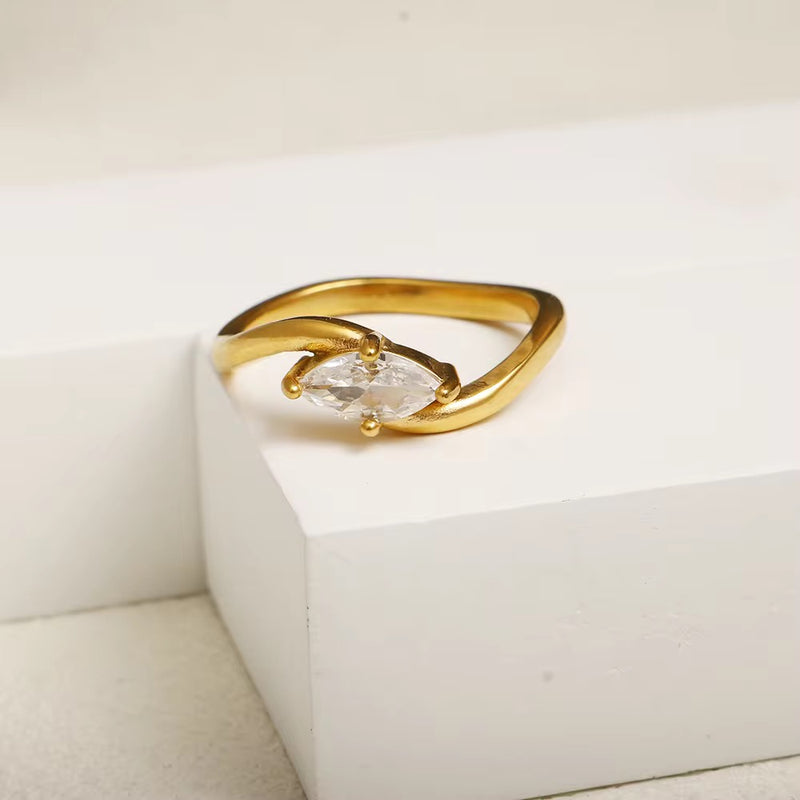 Diadem Solitaire Ring