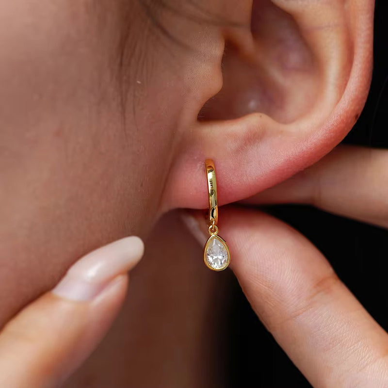 Solitaire Drop Earrings