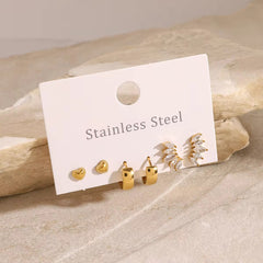 Heart Crush Stack Earrings(SET OF 3)