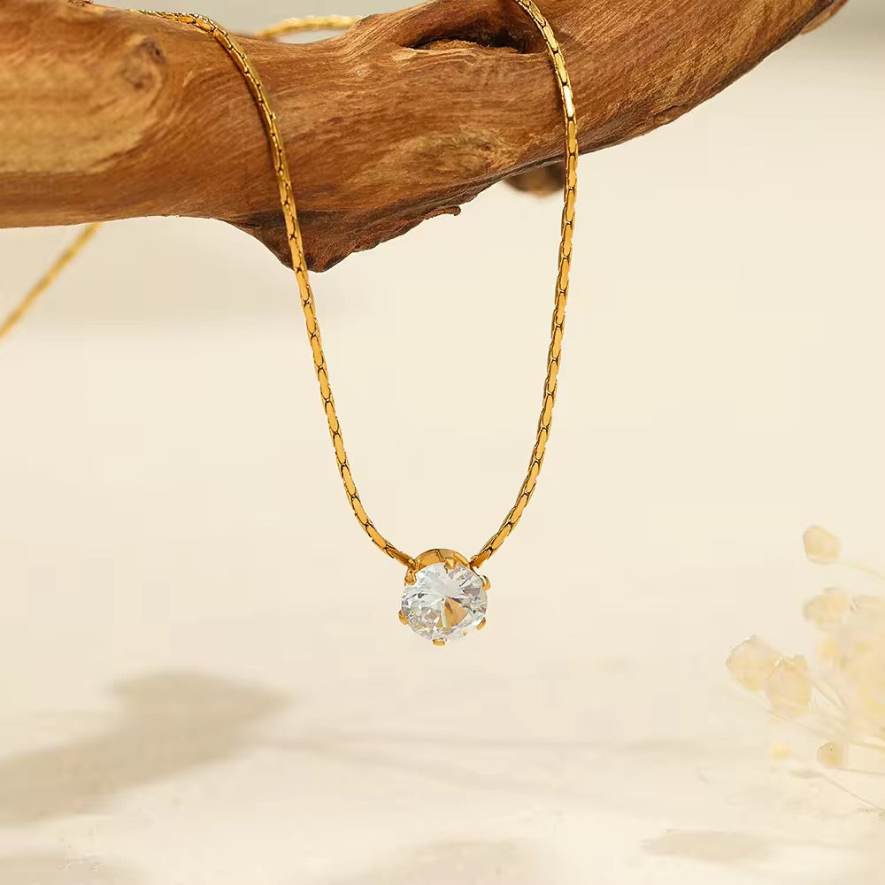 Jade Solitaire Necklace