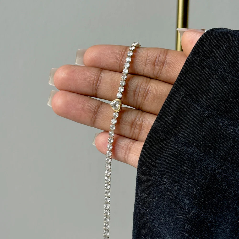 Heart-tennis Bracelet