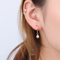 Solitaire Drop Earrings