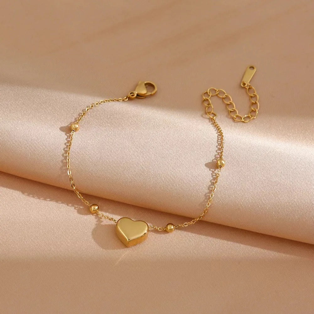 Heart Beaded Anklet