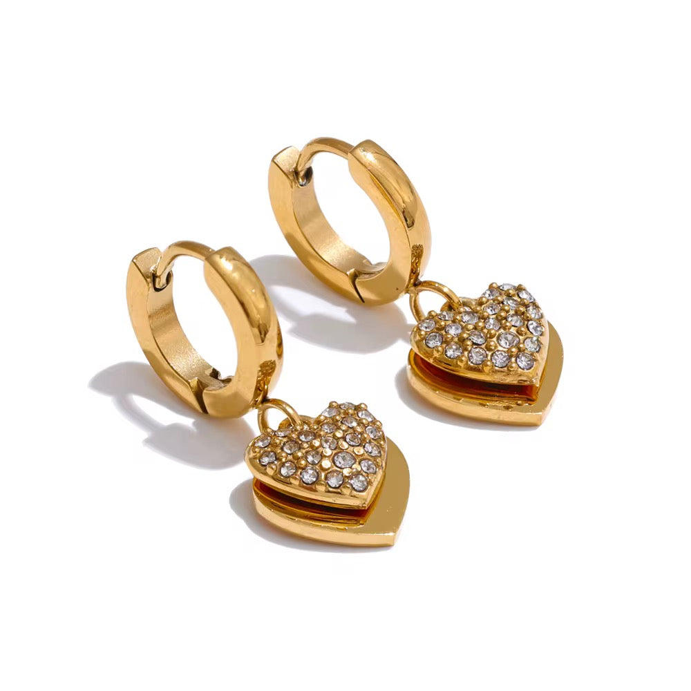 Heart Stack Earrings